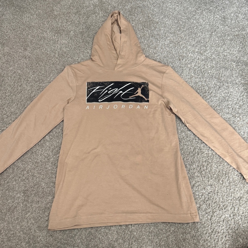 Jordan Beige Long Sleeve Shirt with Logo